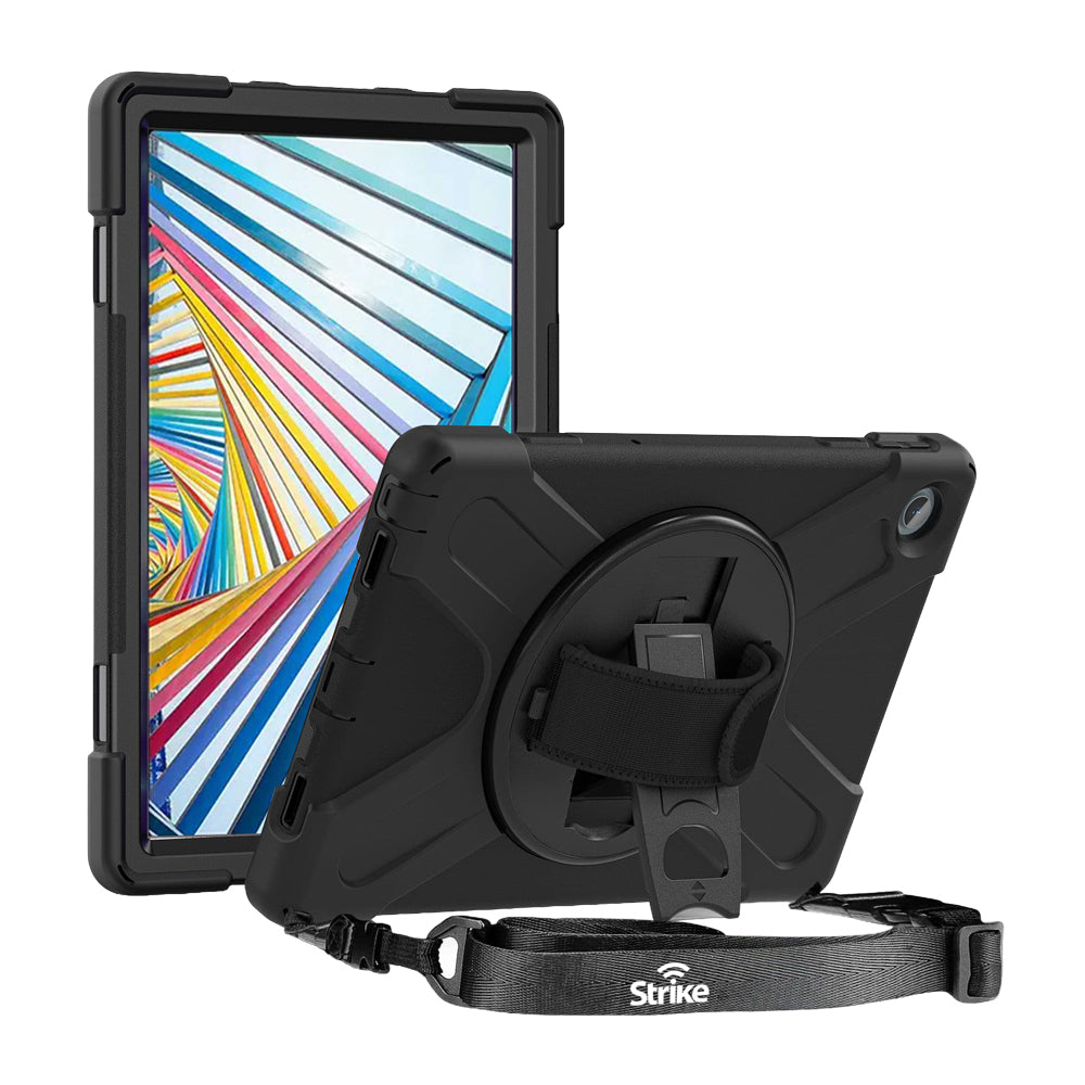 Strike Rugged Case with Hand Strap and Lanyard for Lenovo Tab M10 Plus (3rd Gen)