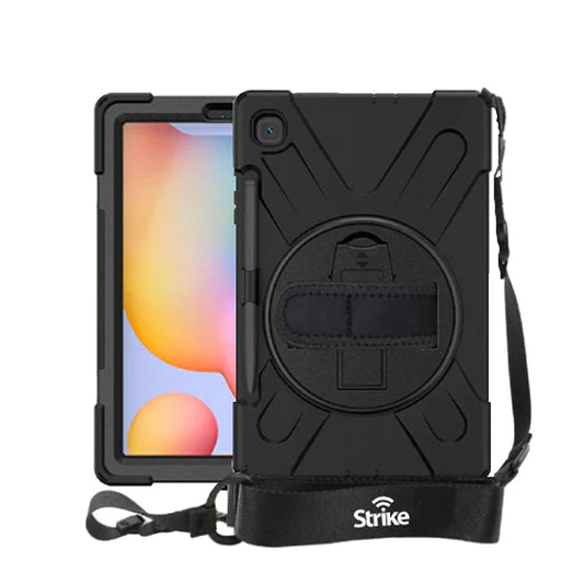 Strike Rugged Tablet Case with Hand Strap and Lanyard for Samsung Galaxy Tab S6 Lite