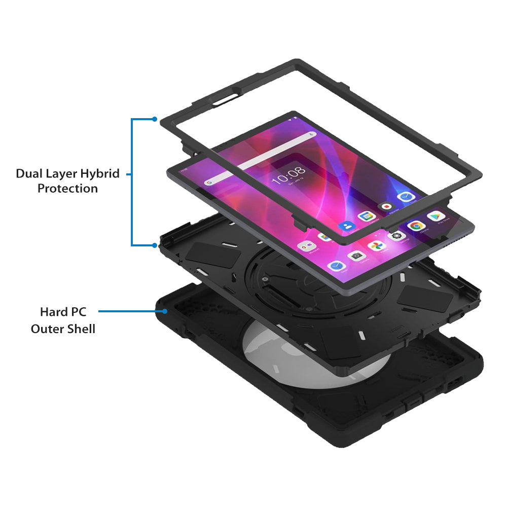 Strike Rugged Case with Hand Strap and Lanyard for Lenovo Idea Tab 11 & Smart Tab M11