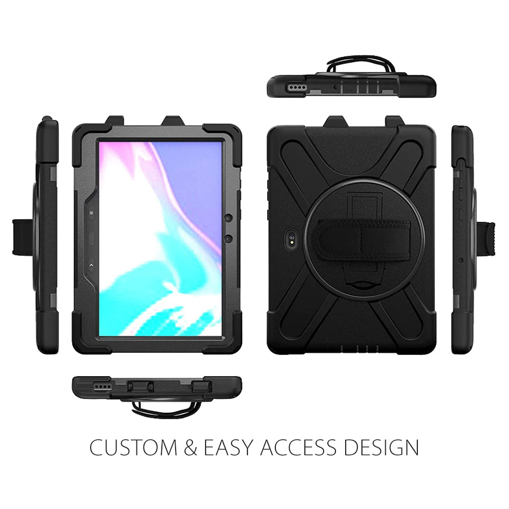 Strike Rugged Case with Hand Strap and Lanyard for Samsung Galaxy Tab Active Pro & Tab Active4 Pro