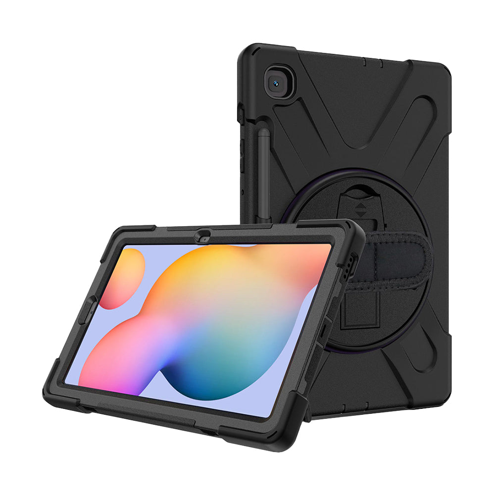 Strike Rugged Tablet Case with Hand Strap and Lanyard for Samsung Galaxy Tab S6 Lite