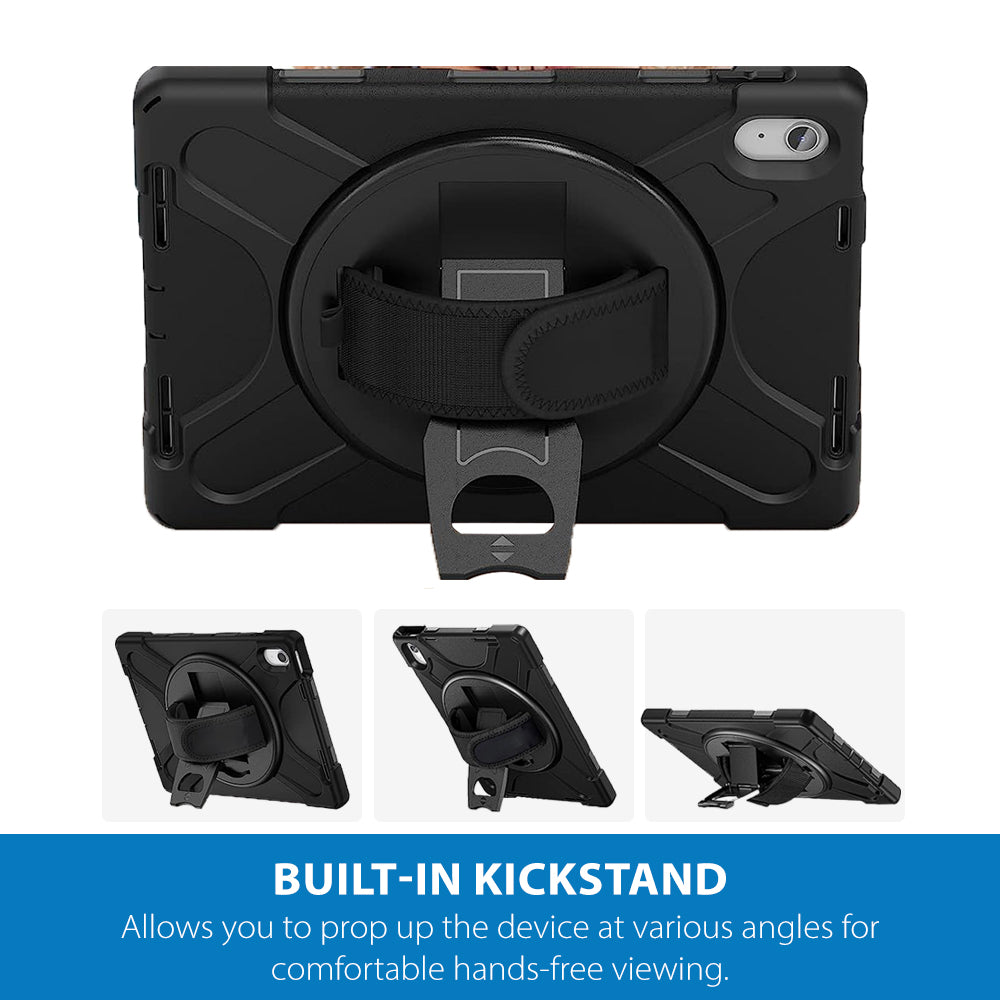 Strike Rugged Case with Hand Strap and Lanyard for Apple iPad (11th/10th Gen)