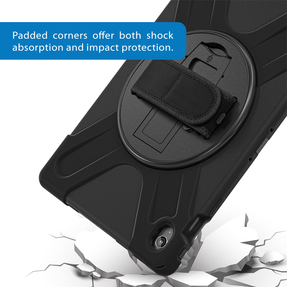 Strike Rugged Case with Hand Strap and Lanyard for Samsung Galaxy Tab S10 FE+