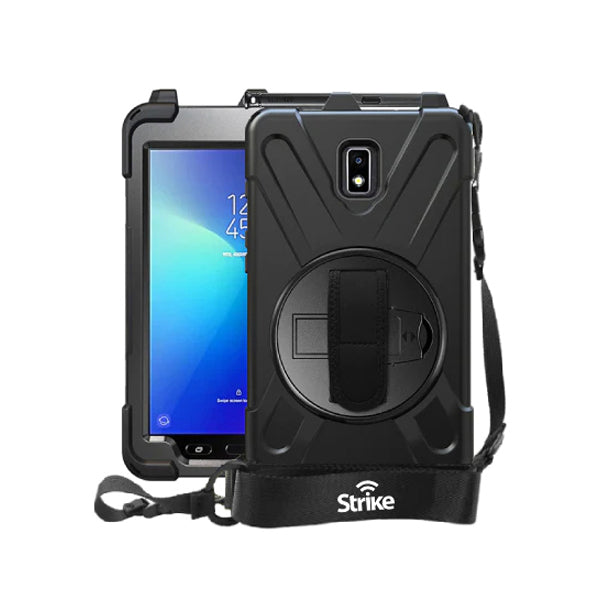 Strike Rugged Tablet Case with Hand Strap and Lanyard for Samsung Galaxy Tab Active 2