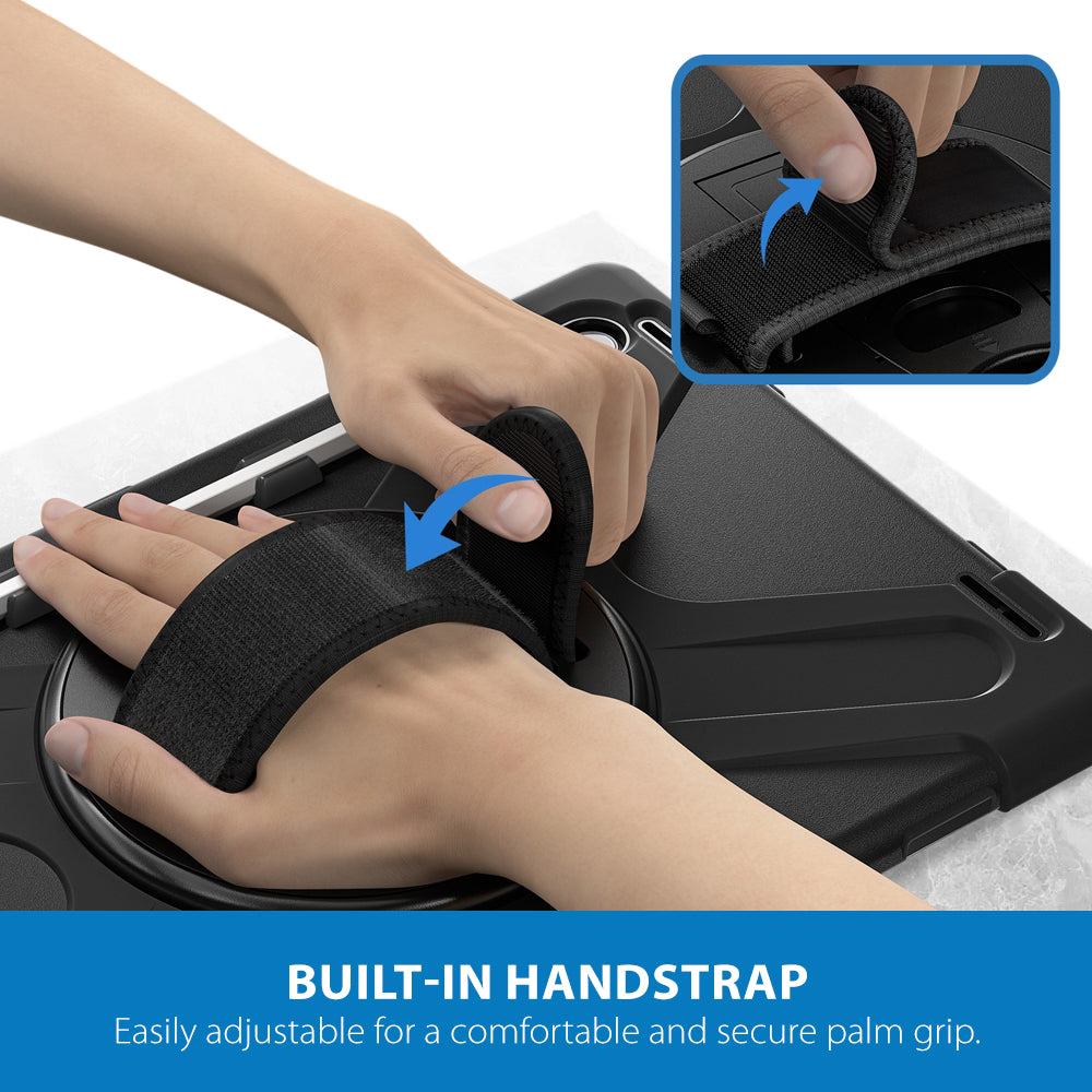 Strike Rugged Case with Hand Strap and Lanyard for Samsung Galaxy Tab S12 Ultra