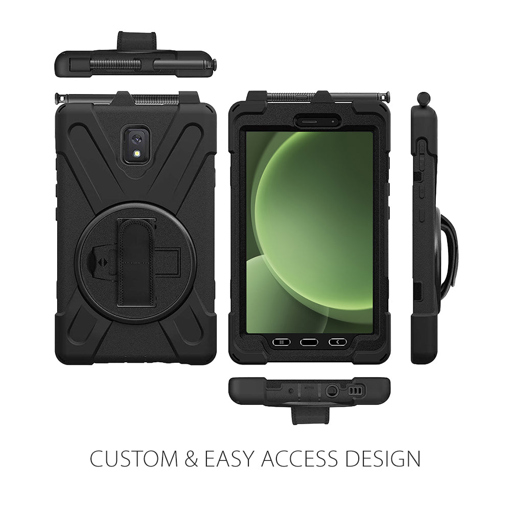 Strike Rugged Tablet Case with Hand Strap and Lanyard for Samsung Galaxy Tab Active5