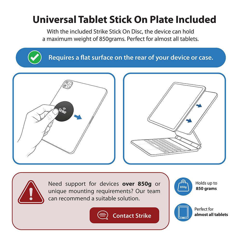 Universal Stick-on Plate Included