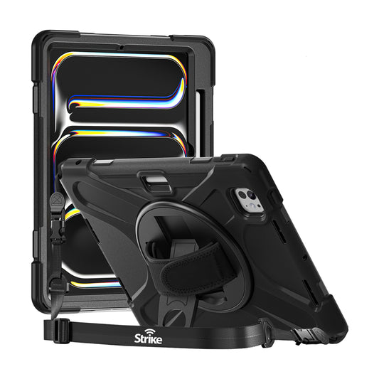 Strike Rugged Case with Hand Strap and Lanyard for Apple iPad Pro 11 (2024)