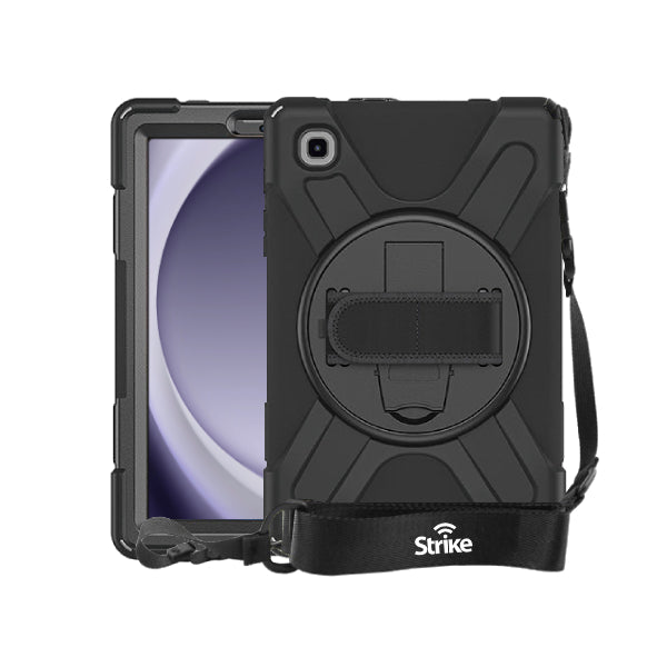 Samsung Galaxy Tab A9 Rugged Case with Hand Strap and Lanyard