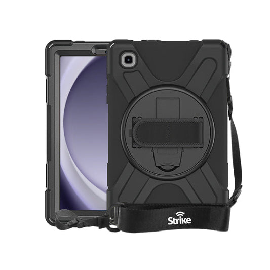 Samsung Galaxy Tab A9 Rugged Case with Hand Strap and Lanyard