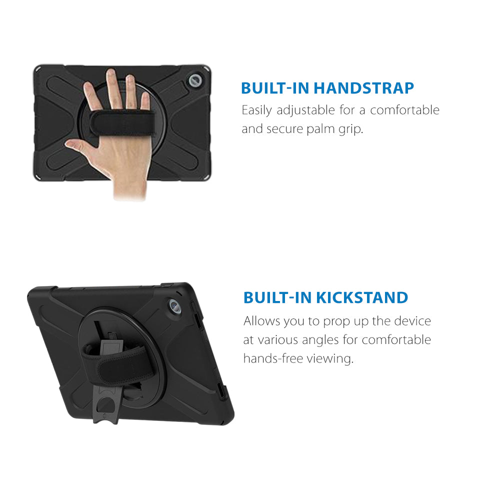 Strike Rugged Case with Hand Strap and Lanyard for Lenovo Tab M10 (3rd Gen)