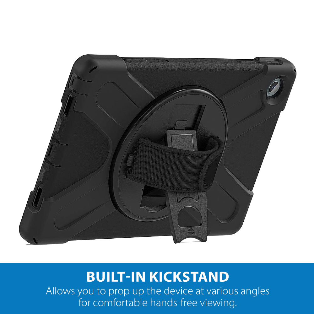 Strike Rugged Case with Hand Strap and Lanyard for Lenovo Tab M10 Plus (3rd Gen)