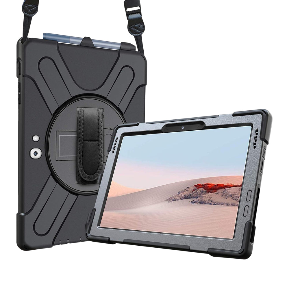 Strike Rugged Case with Hand Strap and Lanyard for Microsoft Surface Go 1/2/3/4