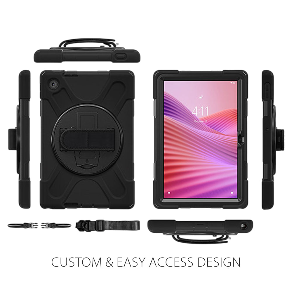 Strike Rugged Case with Hand Strap and Lanyard for Lenovo Tab 10"