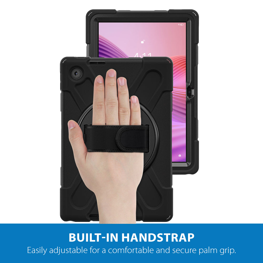 Strike Rugged Case with Hand Strap and Lanyard for Lenovo Tab 10"