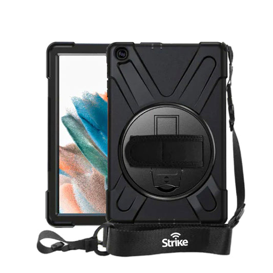 Strike Rugged Case with Hand Strap and Lanyard for Samsung Galaxy Tab A8 (10.5")