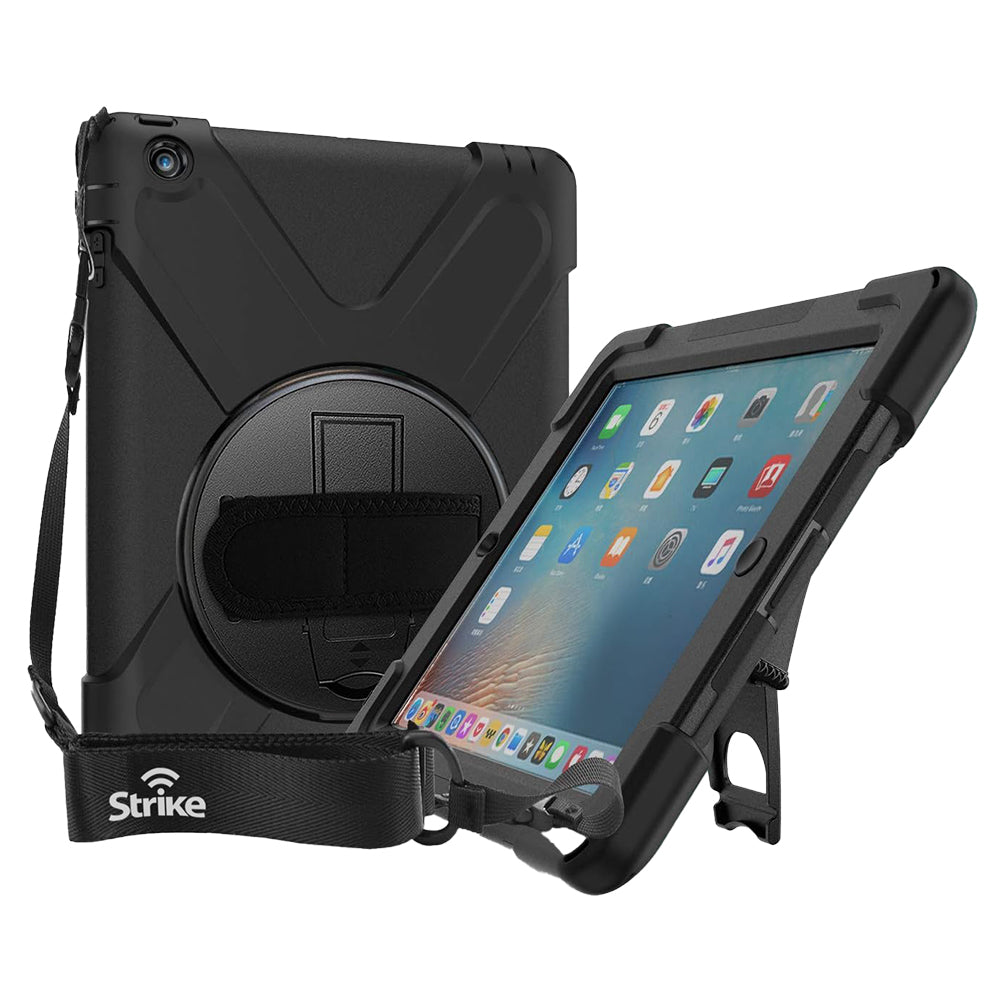 Strike Rugged Tablet Case with Hand Strap and Lanyard for Apple iPad 2/3/4