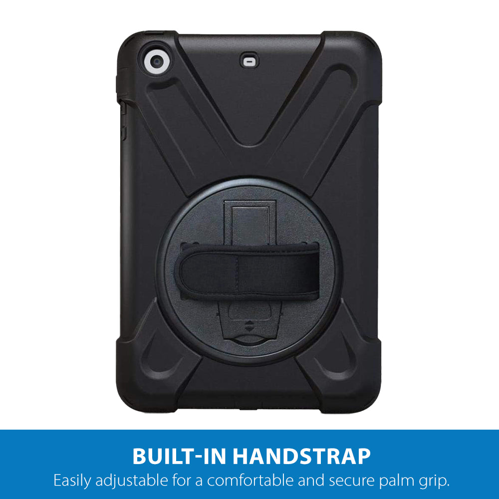 Strike Rugged Tablet Case with Hand Strap and Lanyard for Apple iPad Mini 1/2/3