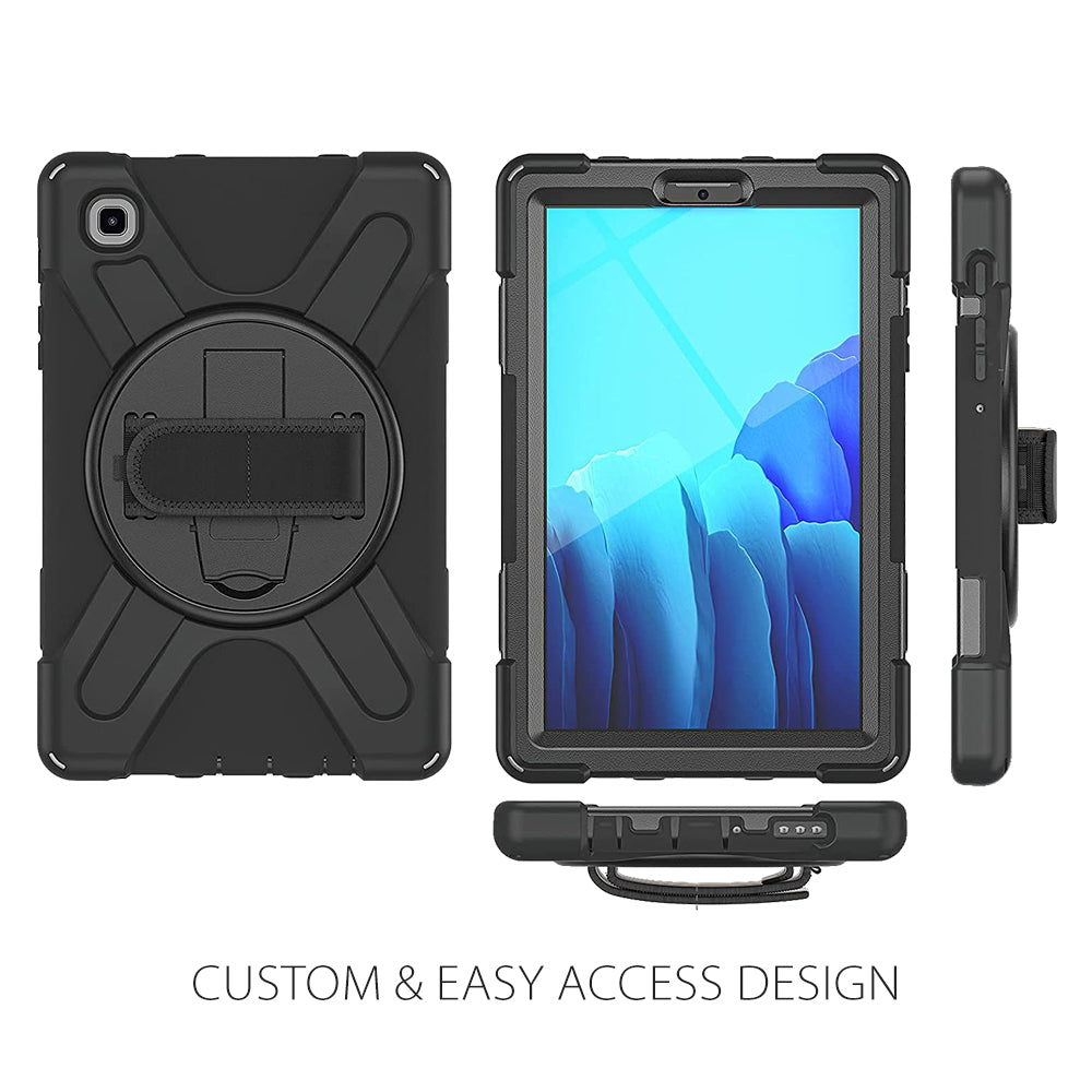 Strike Rugged Tablet Case with Hand Strap and Lanyard for Samsung Galaxy Tab A7 Lite