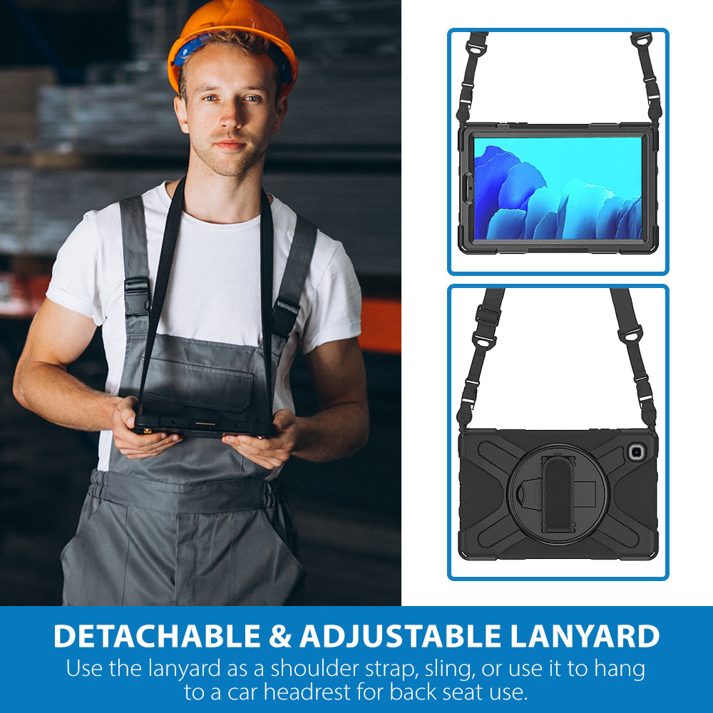 Strike Rugged Tablet Case with Hand Strap and Lanyard for Samsung Galaxy Tab Active 2