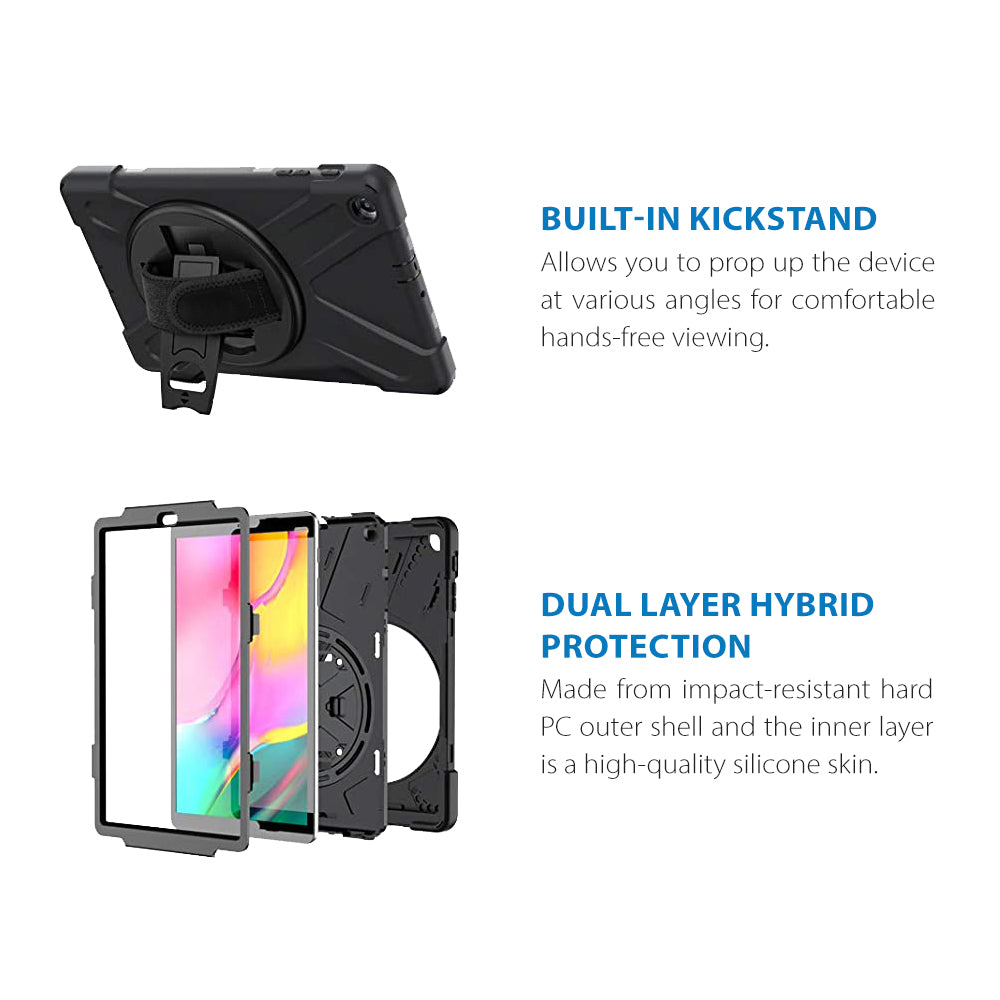 Strike Rugged Tablet Case with Hand Strap and Lanyard for Samsung Galaxy Tab A 8" (2019)