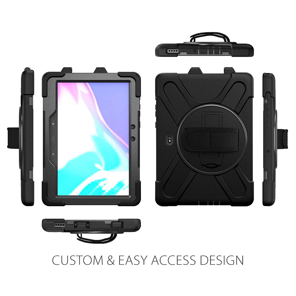 Strike Rugged Tablet Case with Hand Strap and Lanyard for Samsung Galaxy Tab Active Pro & Tab Active4 Pro