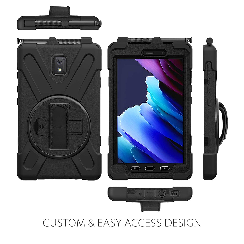 Strike Rugged Tablet Case with Hand Strap and Lanyard for Samsung Galaxy Tab Active3