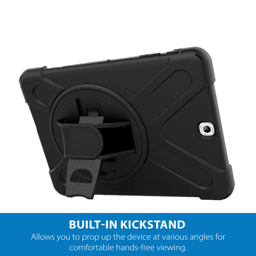 Strike Rugged Tablet Case with Hand Strap and Lanyard for Samsung Galaxy Tab S2 9.7"