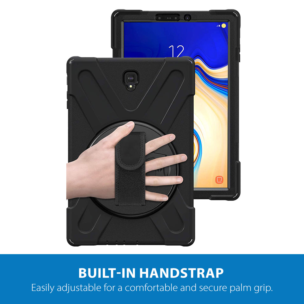 Strike Rugged Tablet Case with Hand Strap and Lanyard for Samsung Galaxy Tab S4 10.5"