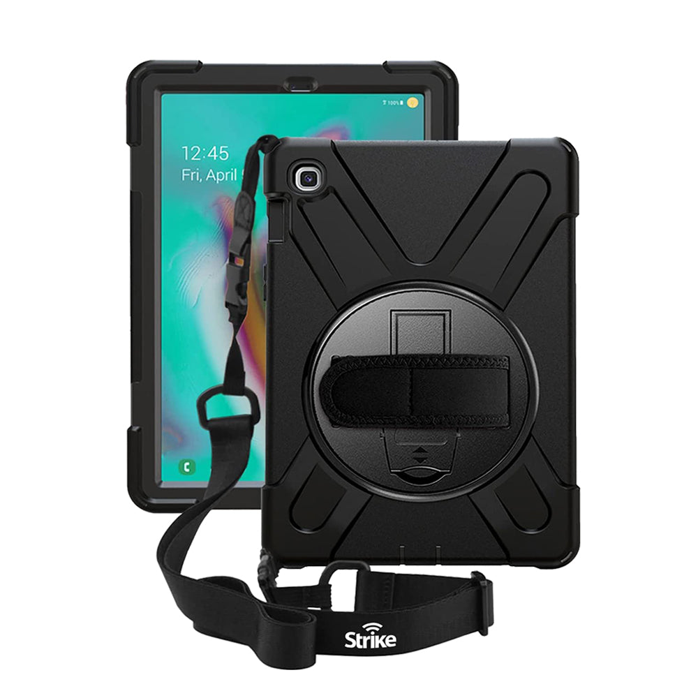Strike Rugged Tablet Case with Hand Strap and Lanyard for Samsung Galaxy Tab S5e