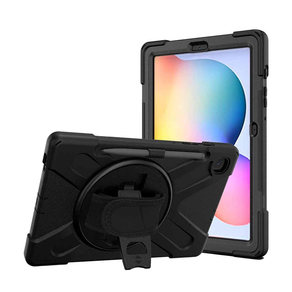 Strike Rugged Tablet Case with Hand Strap and Lanyard for Samsung Galaxy Tab S6 Lite