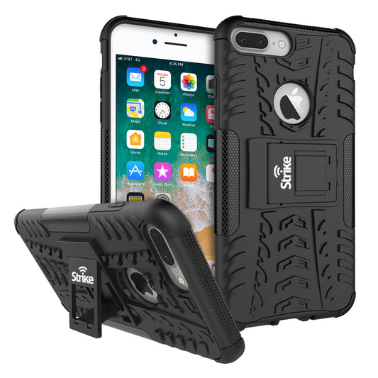 Strike Rugged Phone Case for Apple iPhone 7 Plus and iPhone 8 Plus (Black)