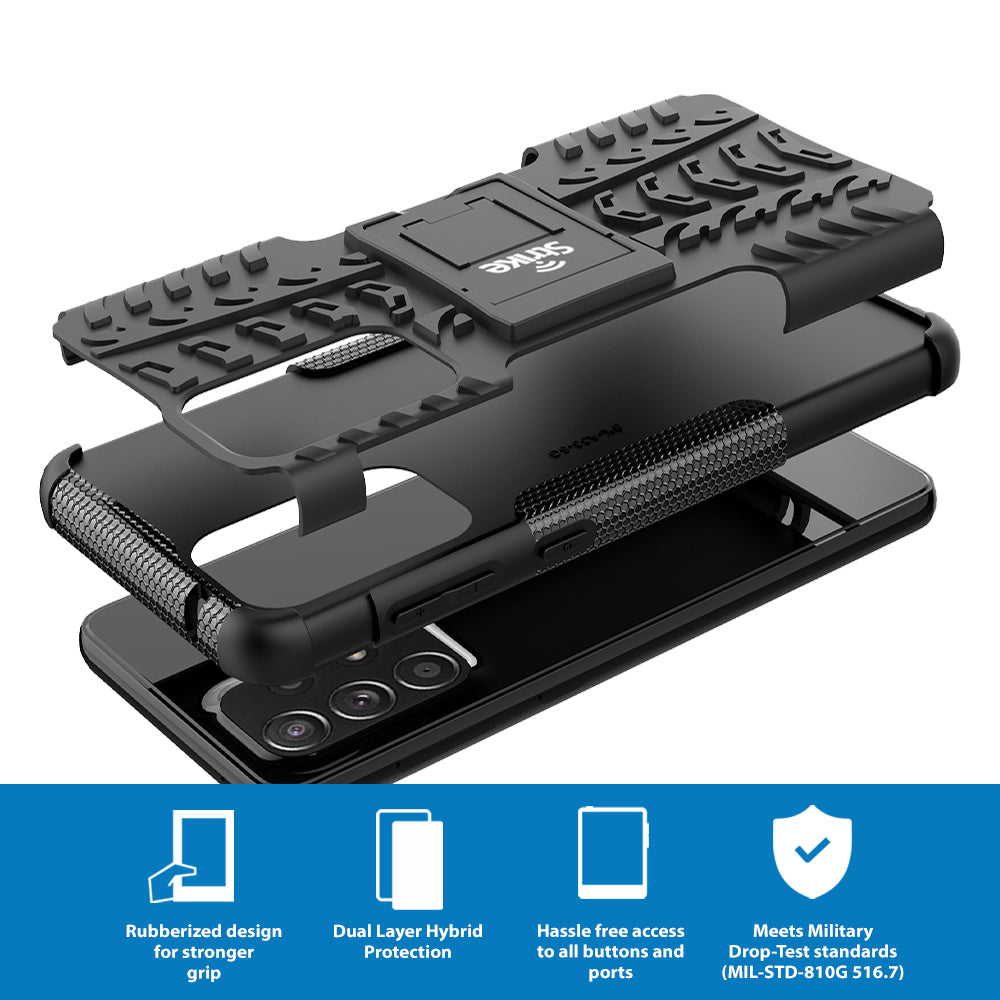 NIFFPD Galaxy A33 5G Case, Samsung A33 5G Case, Dual Layer Heavy-Duty  Rugged Shockproof Anti-Drop Protective Case for Samsung Galaxy A33 5G  Black&Orange 