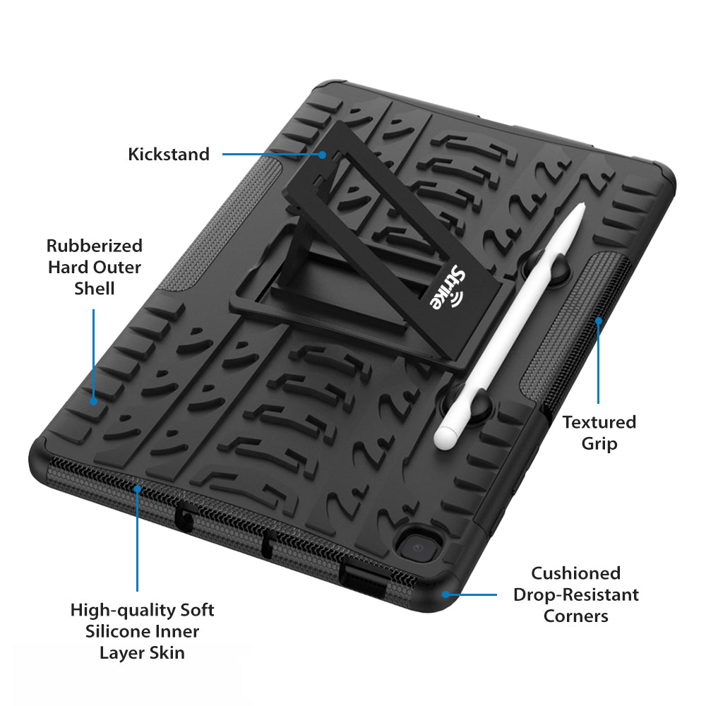 Strike Rugged Tablet Case for Samsung Galaxy Tab S6 Lite (Black)