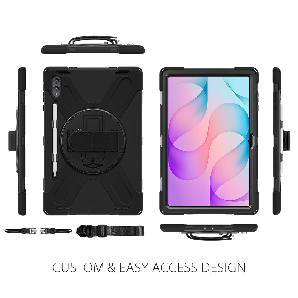 Strike Rugged Case with Hand Strap and Lanyard for Samsung Galaxy Tab S12 Ultra