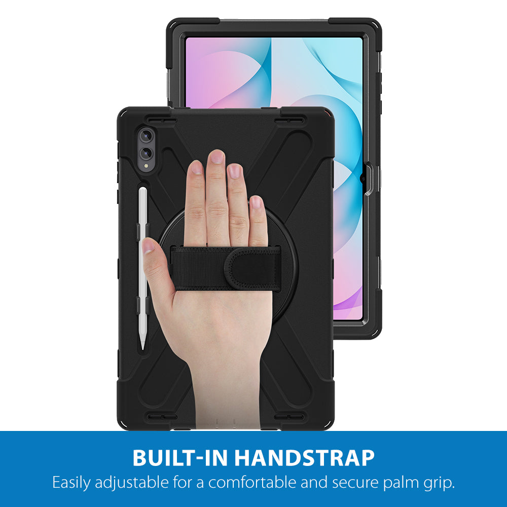 Strike Rugged Case with Hand Strap and Lanyard for Samsung Galaxy Tab S12 Ultra
