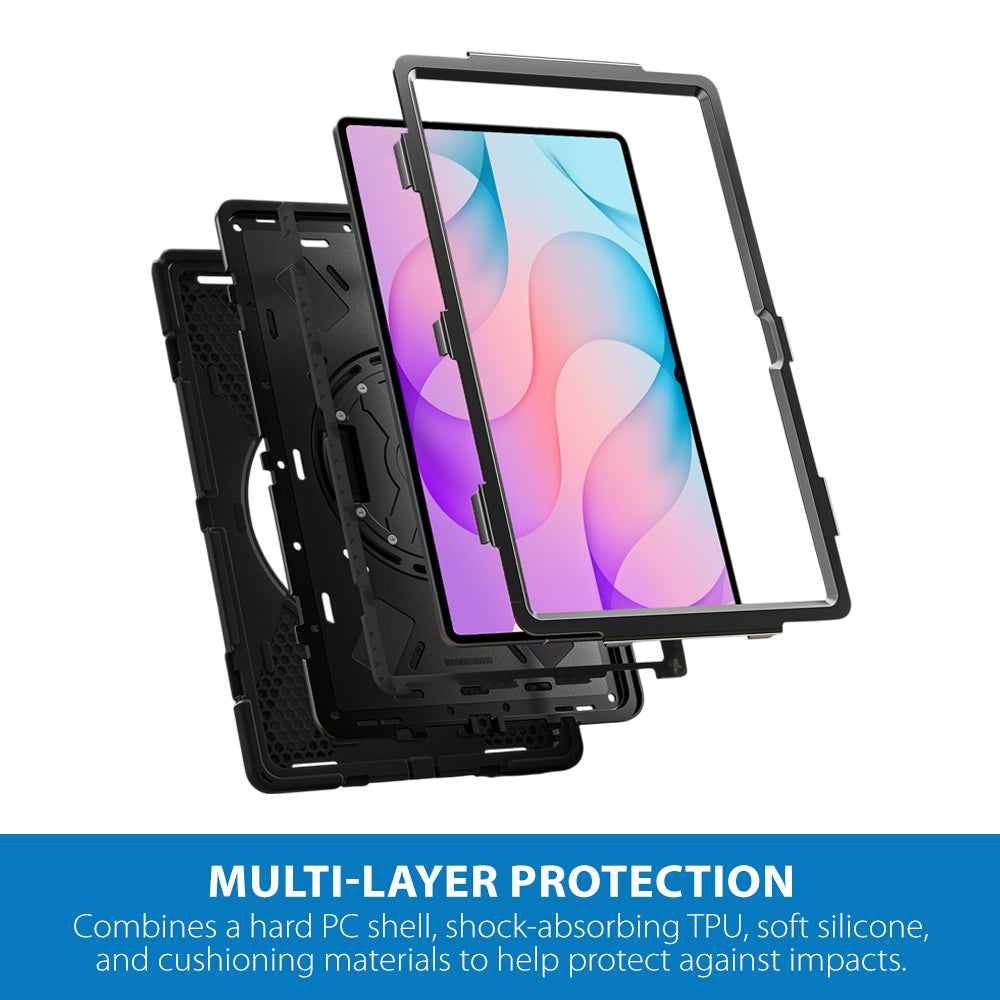 Strike Rugged Case with Hand Strap and Lanyard for Samsung Galaxy Tab S12 Ultra