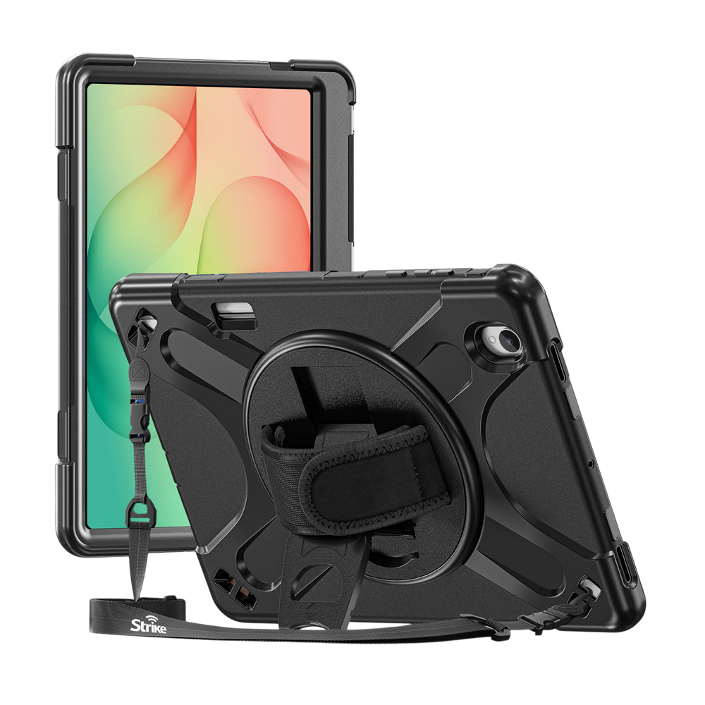 Strike Rugged Case with Hand Strap and Lanyard for Samsung Galaxy Tab S12+