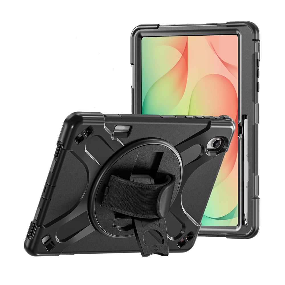 Strike Rugged Case with Hand Strap and Lanyard for Samsung Galaxy Tab S12+