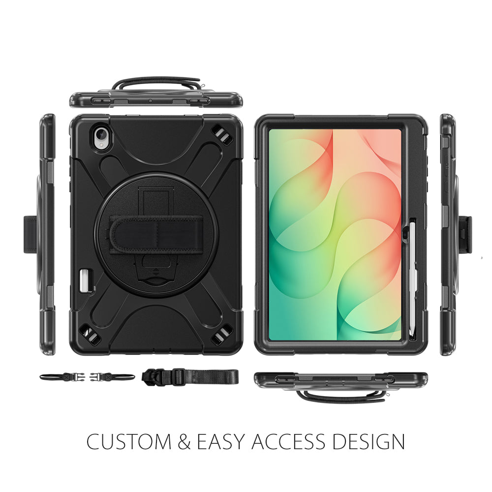 Strike Rugged Case with Hand Strap and Lanyard for Samsung Galaxy Tab S12+