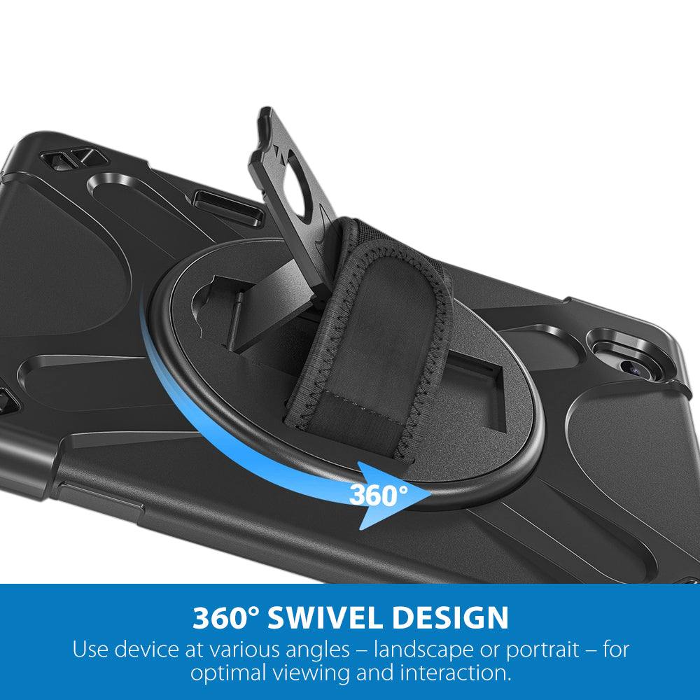 Strike Rugged Case with Hand Strap and Lanyard for Samsung Galaxy Tab S12+