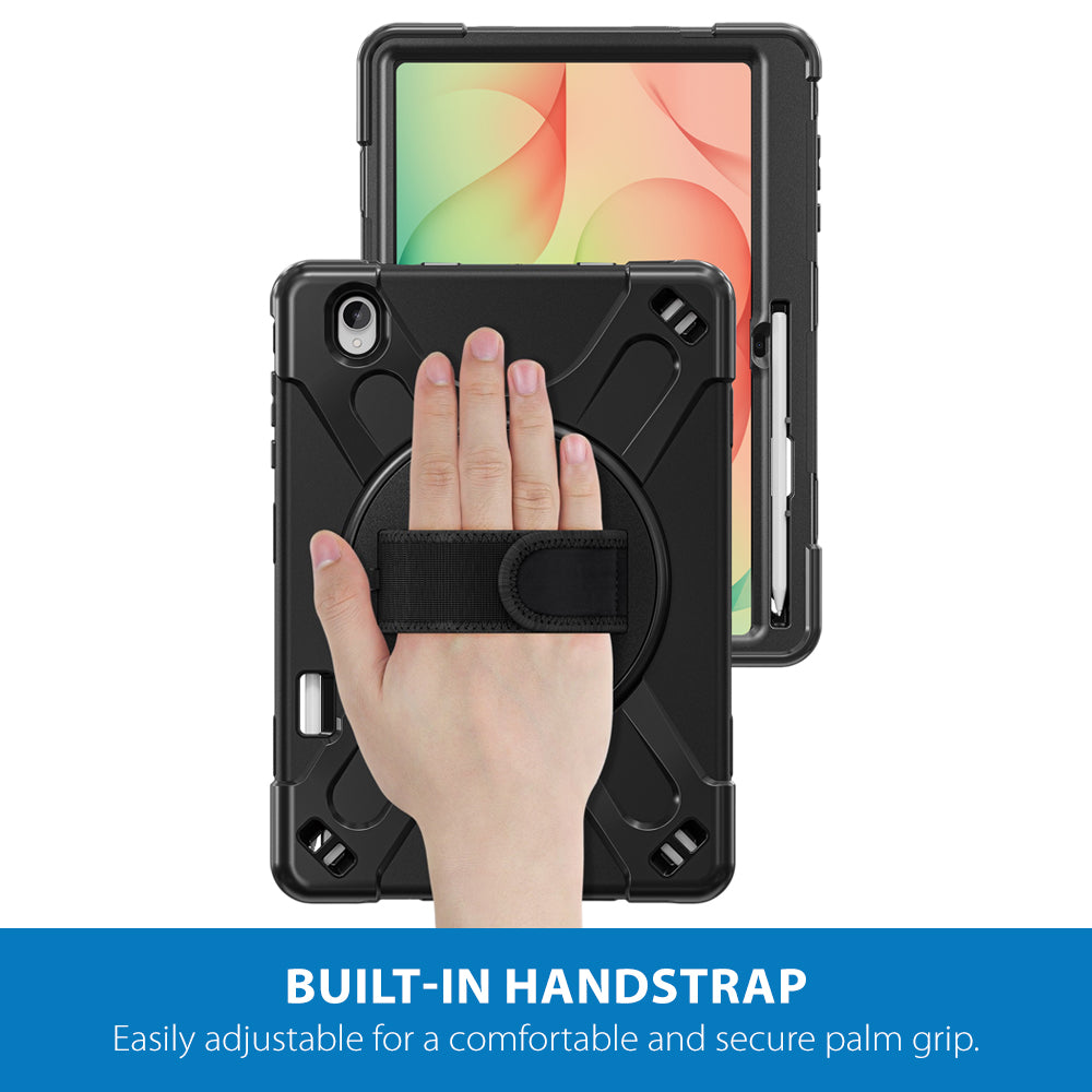Strike Rugged Case with Hand Strap and Lanyard for Samsung Galaxy Tab S12+