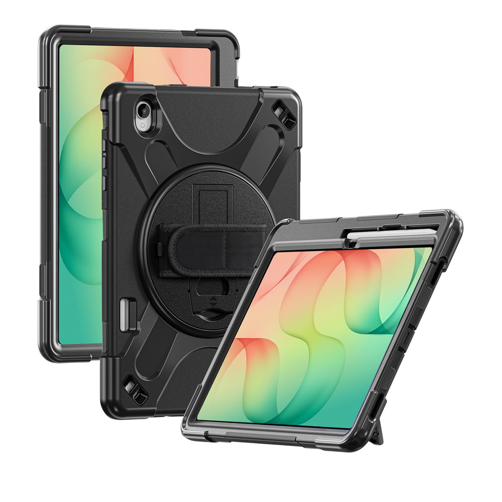 Strike Rugged Case with Hand Strap and Lanyard for Samsung Galaxy Tab S12+