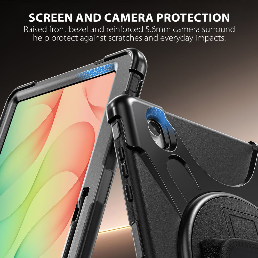 Strike Rugged Case with Hand Strap and Lanyard for Samsung Galaxy Tab S12+