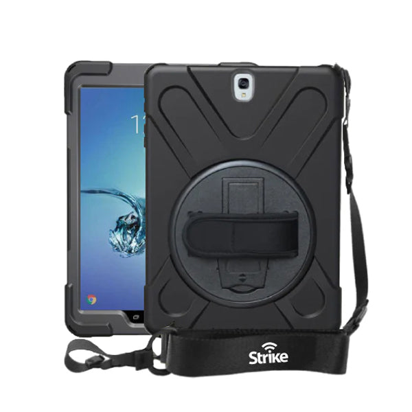 Strike Rugged Tablet Case with Hand Strap and Lanyard for Samsung Galaxy Tab S2 8"