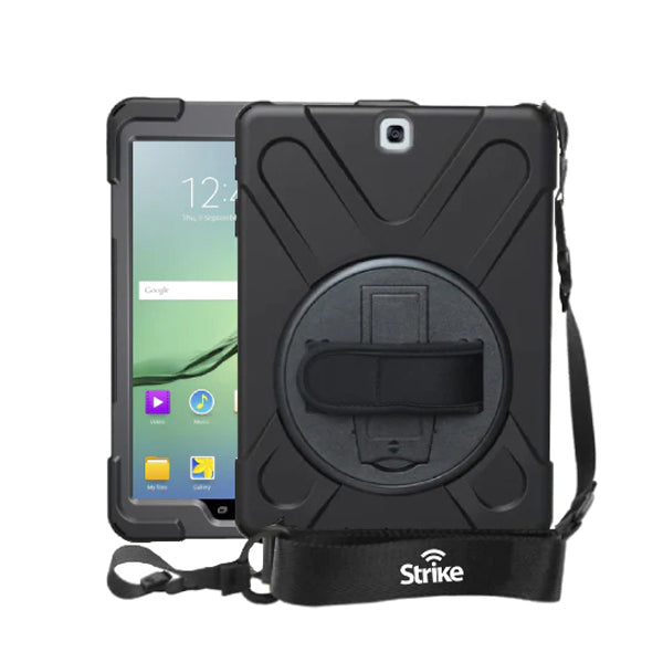 Strike Rugged Tablet Case with Hand Strap and Lanyard for Samsung Galaxy Tab S2 9.7"
