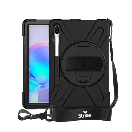 Strike Rugged Tablet Case with Hand Strap and Lanyard for Samsung Galaxy Tab S6