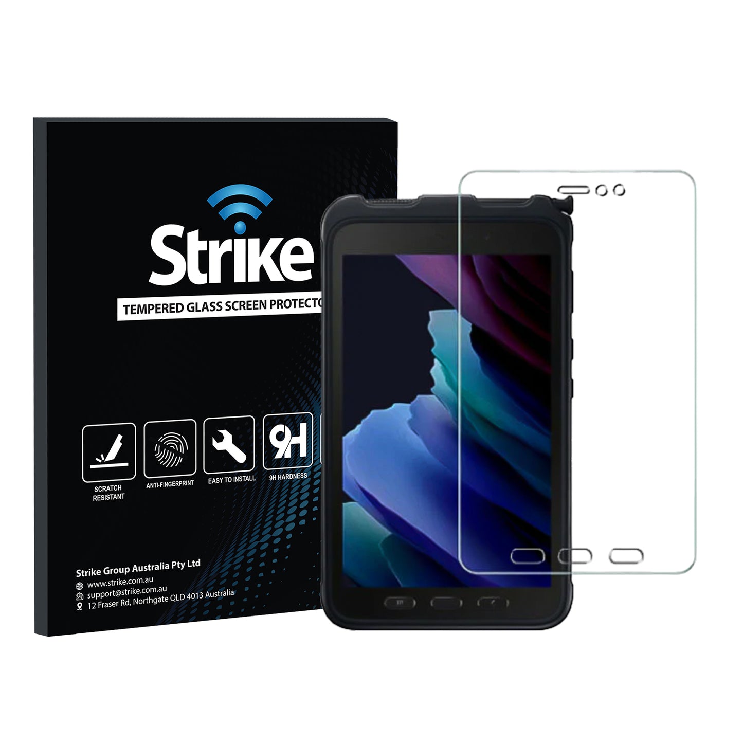 Strike Anti Glare Tempered Glass Screen Protector for Samsung Galaxy Tab Active3 and Tab Active5