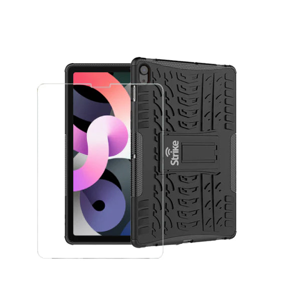 Strike Rugged Case with Tempered Glass Screen Protector for Apple iPad Air 4/5