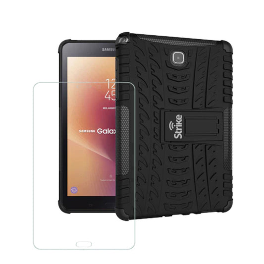 Strike Rugged Case with Tempered Glass Screen Protector for Samsung Galaxy Tab A 8'' (2017)